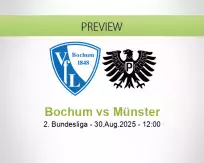 Bochum Münster betting prediction (30 August 2025)