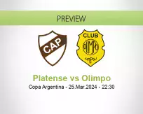 Platense Olimpo betting prediction (25 March 2024)