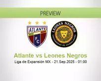 Atlante Leones Negros betting prediction (21 September 2025)