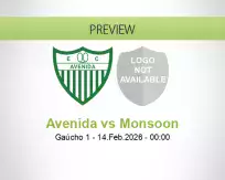 Avenida Monsoon betting prediction (14 February 2026)