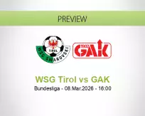 WSG Tirol GAK betting prediction (08 March 2026)
