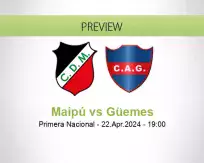 Maipú Güemes betting prediction (22 April 2024)