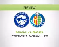 Alavés Getafe betting prediction (09 February 2025)