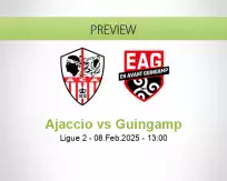 Ajaccio Guingamp betting prediction (08 February 2025)