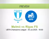 Malmö Rīgas FS betting prediction (30 July 2025)