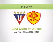 LDU Quito Aucas betting prediction (23 April 2026)