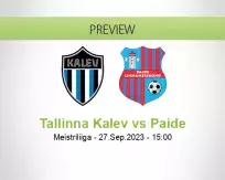 Tallinna Kalev Paide betting prediction (27 September 2023)