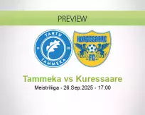 Tammeka Kuressaare betting prediction (26 September 2025)