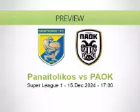 Panaitolikos PAOK betting prediction (15 December 2024)