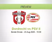 Dordrecht PSV II betting prediction (23 August 2025)