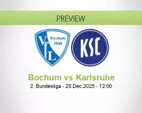 Bochum Karlsruhe betting prediction (20 December 2025)