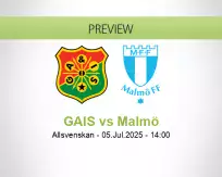 GAIS Malmö betting prediction (05 July 2025)