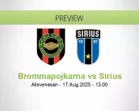 Brommapojkarna Sirius betting prediction (17 August 2025)