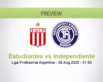Estudiantes Independiente betting prediction (08 August 2025)