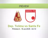 Dep. Tolima Santa Fe betting prediction (19 July 2025)