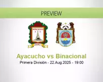 Ayacucho Binacional betting prediction (22 August 2025)