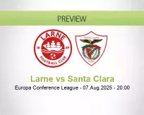 Larne Santa Clara betting prediction (08 August 2025)