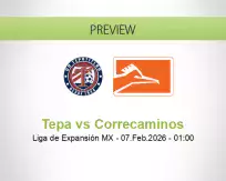 Tepa Correcaminos betting prediction (07 February 2026)