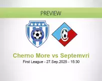 Cherno More Septemvri betting prediction (27 September 2025)