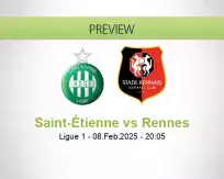 Saint-Étienne Rennes betting prediction (09 February 2025)