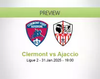 Clermont Ajaccio betting prediction (31 January 2025)