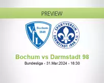 Bochum Darmstadt 98 betting prediction (31 March 2024)