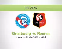 Strasbourg Rennes betting prediction (31 March 2024)