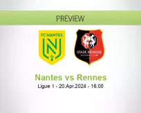 Nantes Rennes betting prediction (20 April 2024)