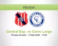 Central Esp. Cerro Largo betting prediction (15 March 2026)