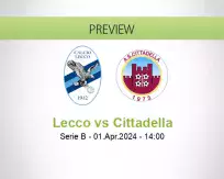 Lecco Cittadella betting prediction (01 April 2024)
