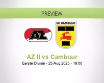 AZ II Cambuur betting prediction (25 August 2025)