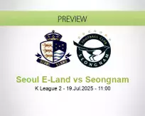 Seoul E-Land Seongnam betting prediction (19 July 2025)