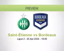 Saint-Étienne Bordeaux betting prediction (20 April 2024)