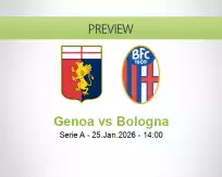Genoa Bologna betting prediction (25 January 2026)