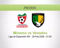 Mineros Venados betting prediction (28 February 2026)
