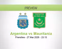 Argentina vs Mauritania