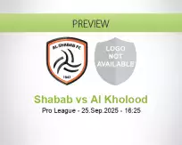 Shabab Al Kholood betting prediction (25 September 2025)