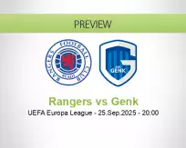 Rangers Genk betting prediction (25 September 2025)