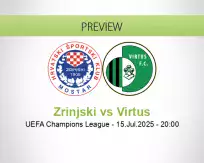 Zrinjski Virtus betting prediction (15 July 2025)