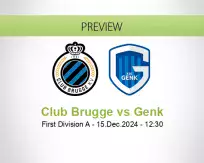 Club Brugge Genk betting prediction (15 December 2024)