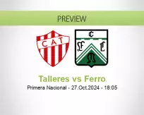 Talleres Ferro betting prediction (27 October 2024)