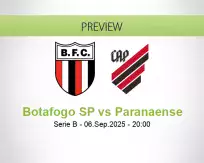 Botafogo SP Paranaense betting prediction (07 September 2025)