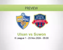 Ulsan Suwon betting prediction (23 November 2024)