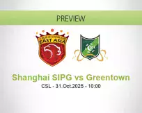 Shanghai SIPG vs Greentown