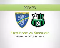 Frosinone Sassuolo betting prediction (14 December 2024)