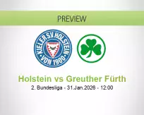 Holstein Greuther Fürth betting prediction (31 January 2026)