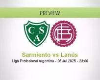 Sarmiento Lanús betting prediction (27 July 2025)