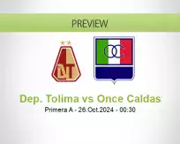 Dep. Tolima Once Caldas betting prediction (26 October 2024)