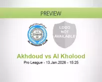 Akhdoud Al Kholood betting prediction (13 January 2026)