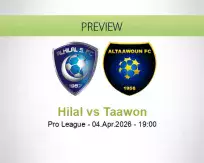 Hilal Taawon betting prediction (04 April 2026)